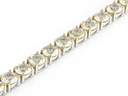 17.67ctw Round Candlelight Labradorite Sterling Silver Tennis Bracelet - Size 8