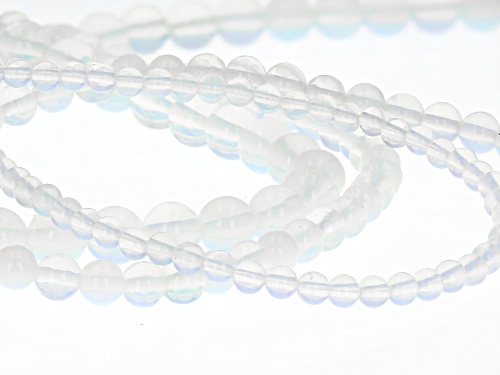 Opalite Appx 4, 6, & 8mm Round Bead Strand Set of 3 Appx 14-15