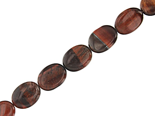 Red Tiger's Eye Appx 15x12mm Oval Bead Strand Set of 6 Appx 5