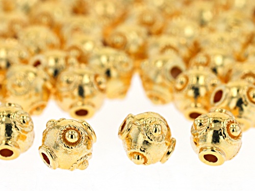 Metal Round Spacer Beads appx 5.5mm in Gold Tone appx 1mm Hole appx 200 Pieces Total