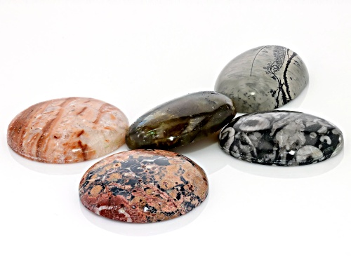 Round and Oval Cabochon Set of 5