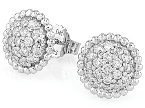 MOISSANITE FIRE® 1.14CTW DEW ROUND BRILLIANT PLATINEVE® EARRINGS
