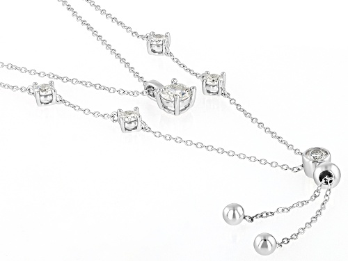 MOISSANITE FIRE® 1.95CTW DEW ROUND BRILLIANT PLATINEVE® NECKLACE - Size 20