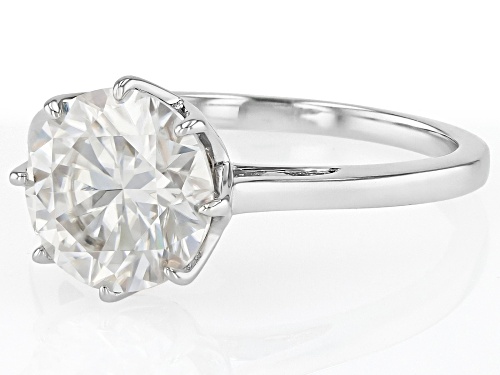MOISSANITE FIRE® 2.70CT DEW ROUND BRILLIANT PLATINEVE® TWO TONE RING - Size 7