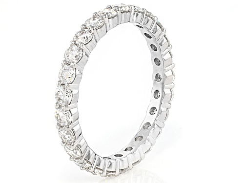 MOISSANITE FIRE® 1.50CTW DEW ROUND BRILLIANT PLATINEVE® ETERNITY BAND - Size 8