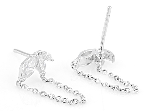 MOISSANITE FIRE® 0.50CTW DEW MARQUISE PLATINEVE® EARRINGS