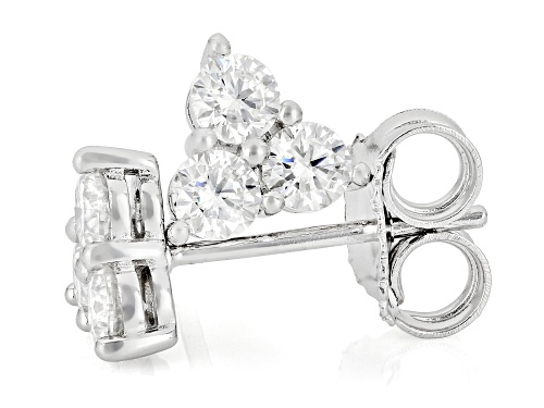 MOISSANITE FIRE® 0.60CTW DEW ROUND BRILLIANT PLATINEVE® EARRINGS