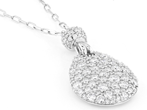 MOISSANITE FIRE® 1.78CTW DEW ROUND BRILLIANT PLATINEVE® NECKLACE - Size 18