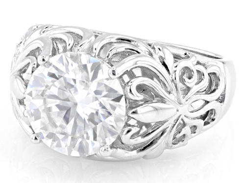 MOISSANITE FIRE® 3.60CT DEW ROUND BRILLIANT PLATINEVE® RING - Size 7