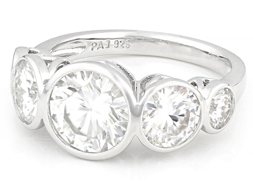 MOISSANITE FIRE® 3.96CTW DEW ROUND BRILLIANT PLATINEVE® RING - Size 6