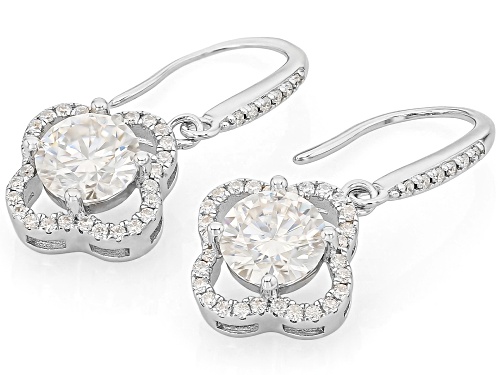MOISSANITE FIRE® 2.34CTW DEW ROUND PLATINEVE® EARRINGS