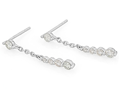MOISSANITE FIRE® 0.62CTW DEW ROUND PLATINEVE® EARRINGS
