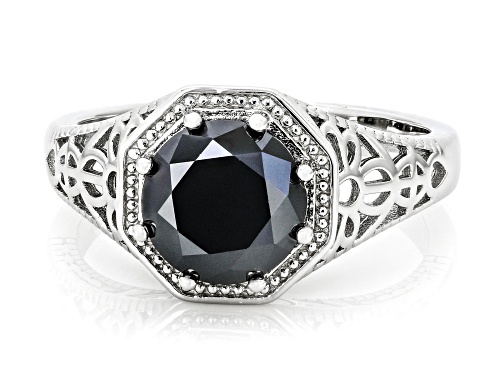 MOISSANITE FIRE® BLACK MOISSANITE 1.90CT DEW PLATINEVE® RING - Size 6