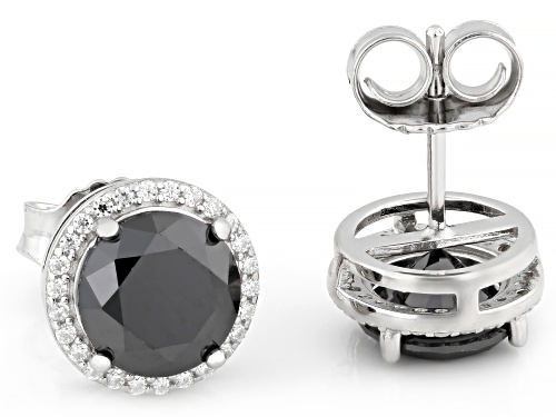 MOISSANITE FIRE® AND BLACK MOISSANITE 4.36CTW DEW PLATINEVE® EARRINGS