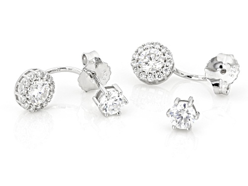 MOISSANITE FIRE® 2.52CTW DEW ROUND PLATINEVE® EARRINGS