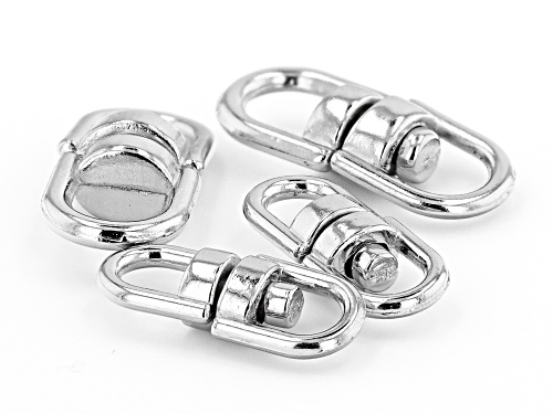 Swivel Connectors in 2 Sizes in Silver Tone Appx 150 Pieces Total