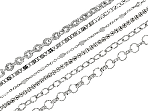 Mystery Bag of Silver Tone Unfinished Chain in Assorted Styles and Sizes Total of 10 Meters