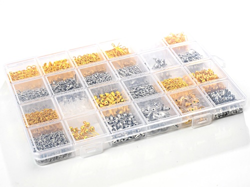 Silver & Gold Tone Earring Finding Assortment Set of 1770
