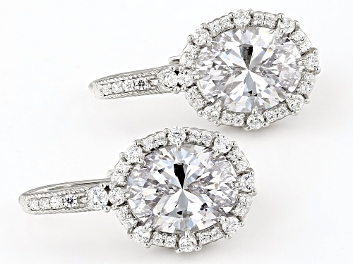 Judith Ripka 9.26ctw Bella Luce® Haute Collection Rhodium Over Sterling Silver Drop Earrings