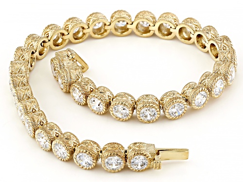 Judith Ripka Haute Collection 12.78ctw Bella Luce® 14k Gold Clad Tennis Bracelet - Size 7.75