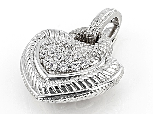 Judith Ripka 0.72ctw Bella Luce® Diamond Simulant Rhodium Over Silver Romance Enhancer