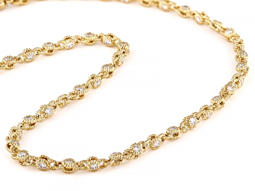 Judith Ripka Haute Collection 10.33ctw Bella Luce® 14k Gold Clad Rolling Tennis Necklace - Size 18