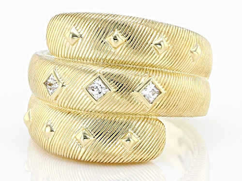 Judith Ripka 0.23ctw Bella Luce® Diamond Simulant 14k Gold Clad Cairo Wrap Ring - Size 7