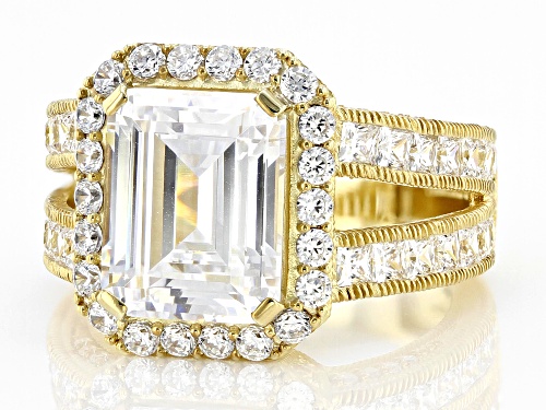 Judith Ripka 10.15ctw Bella Luce® Diamond Simulant 14k Gold Clad Toujours Ring - Size 10