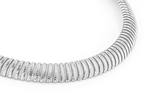 Judith Ripka 0.58ctw Bella Luce® Rhodium Over Sterling Silver Verona Tubogas Necklace - Size 20