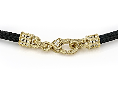 Judith Ripka 0.35ctw Bella Luce® Diamond Simulant 14k Gold Clad Estate Silk-Like Cord Necklace - Size 17