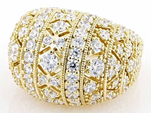 Judith Ripka 6.32ctw Bella Luce® Diamond Simulant 14k Gold Clad Estate High Dome Ring - Size 6