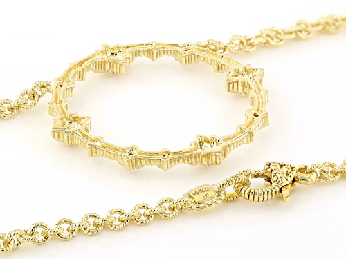 Judith Ripka 0.70ctw Bella Luce® 14k Gold Clad Starlight Eternal Necklace - Size 16