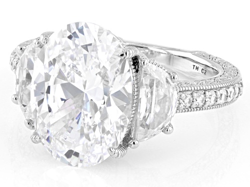 Judith Ripka 12.39ctw Bella Luce® Rhodium Over Sterling Silver Toujours Ring - Size 10