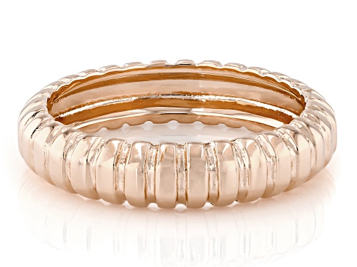 Judith Ripka 14k Rose Gold Clad Verona Stackable Band Ring - Size 10