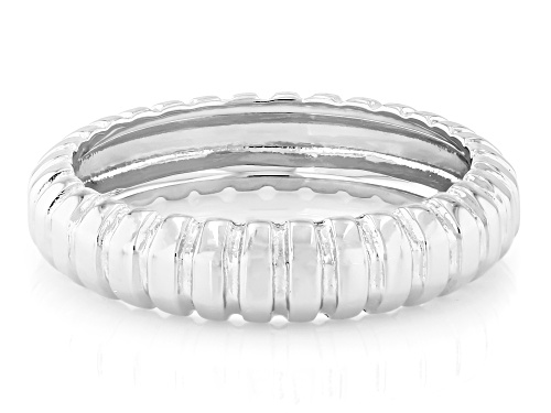 Judith Ripka Rhodium Over Sterling Silver Verona Stackable Band Ring - Size 7