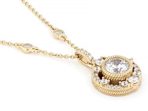 Judith Ripka 4.62ctw White Bella Luce® 14k Gold Clad Haute Necklace - Size 18