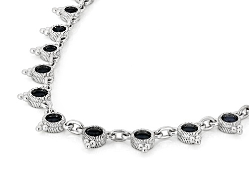 Judith Ripka Haute Collection 3.36ctw Black Spinel Rhodium Over Sterling Silver Dew Drop Necklace - Size 18