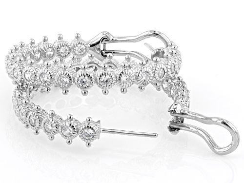 Judith Ripka 2.23ctw White Bella Luce® Rhodium Over Sterling Silver Haute Earrings