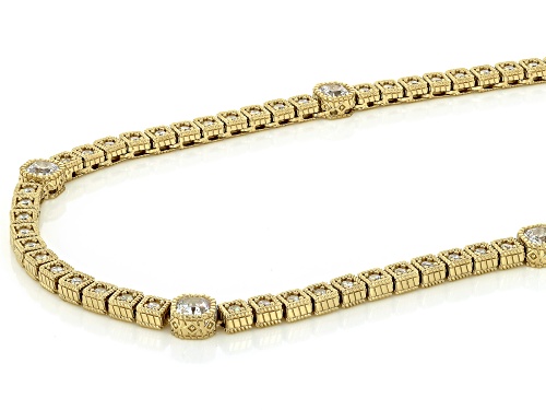 Judith Ripka 15.96ctw White Bella Luce® 14k Gold Clad Estate Necklace - Size 18