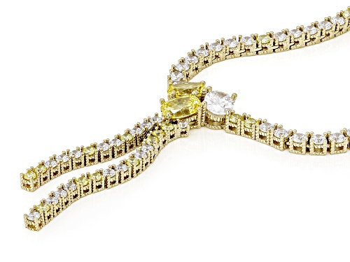 Judith Ripka 23.98ctw White & 7.06ctw Canary Bella Luce® 14k Gold Clad Haute Necklace - Size 18