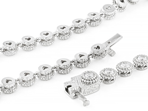 Judith Ripka 30.00ctw White Bella Luce® Rhodium Over Sterling Silver Haute Bezel Tennis Necklace - Size 18