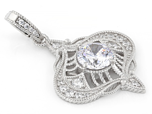 Judith Ripka 5.71ctw White Bella Luce® Rhodium Over Sterling Silver Haute Vintage Enhancer