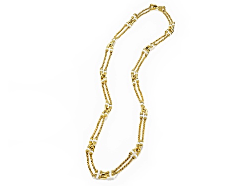 Judith Ripka Couture Ocean Reef White Agate 18K Gold Clad Statement Necklace - Size 36