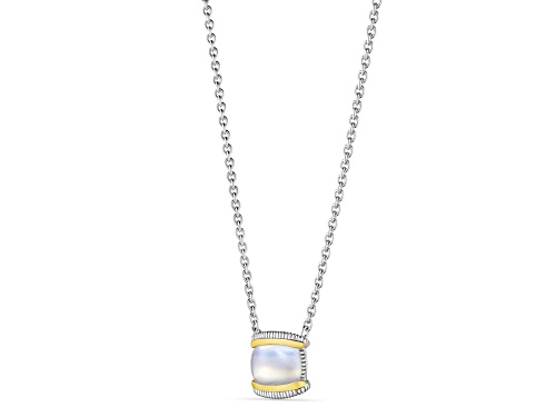 Judith Ripka Couture Eternity Rainbow Moonstone Rhodium Over Sterling Silver and 18K Gold Necklace - Size 18