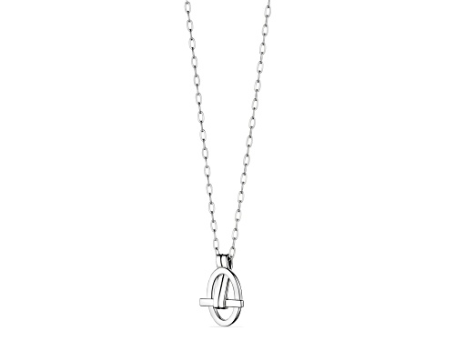 Judith Ripka Couture Eternity Rhodium Over Sterling Silver Long Love Knot Pendant Necklace - Size 36