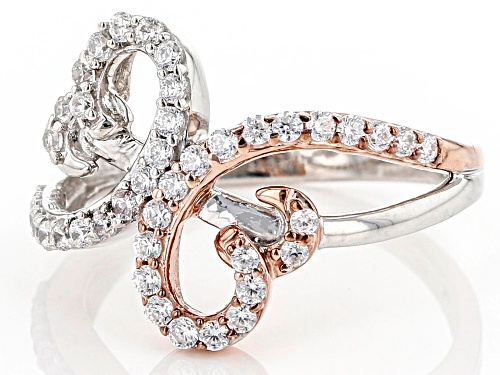 Open Hearts by Jane Seymour® Bella Luce® Rhodium And 14k Rose Gold Over Sterling Silver Ring - Size 8
