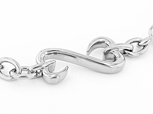 Open Hearts by Jane Seymour® Rhodium Over Sterling Silver Bracelet - Size 6.5