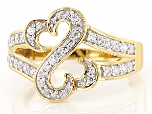 Open Hearts by Jane Seymour® Bella Luce® 14k Yellow Gold Over Sterling Silver Ring 0.75ctw - Size 6