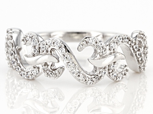 Open Hearts by Jane Seymour® Bella Luce®  Rhodium Over Sterling Silver Band Ring 0.40ctw - Size 6