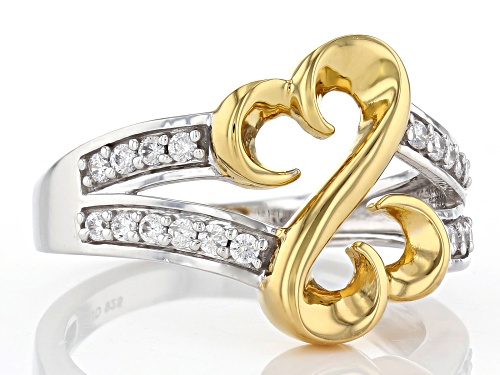 Open Hearts by Jane Seymour® Bella Luce® Rhodium And 14k Yellow Gold Over Sterling Silver Ring - Size 6